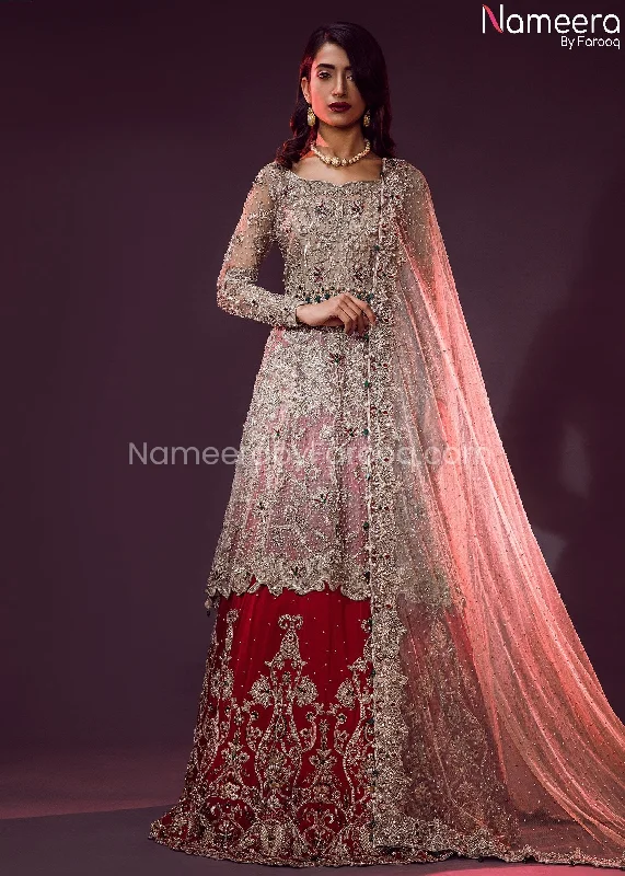 Pakistani Peplum Dress for Bridal Online 2021 #BB267
