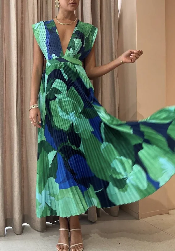 Flora Pleat Dress