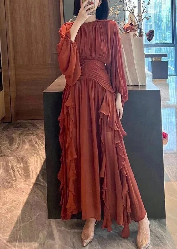Elegant O-Neck Party Chiffon Prom Dresses Long Evening Dress          S6233