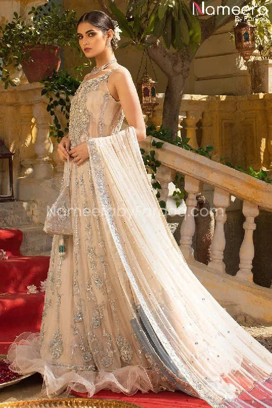 Latest Pakistani Bridal Net Lehenga Dress Online #BS138