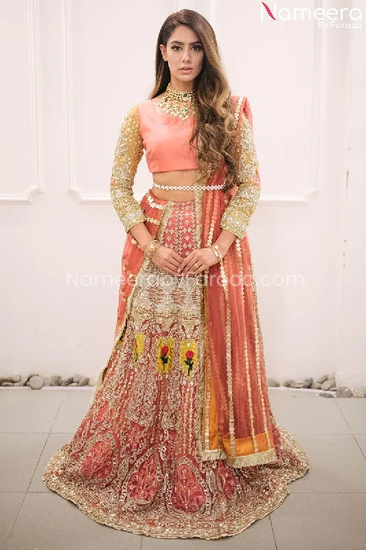Bridal Lehenga with Raw Silk Choli Dress Online #BS142