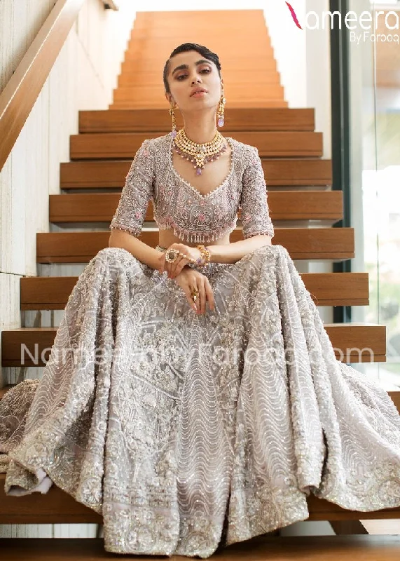 White Pakistani Designer Nikah Dresses for Sale #BN182