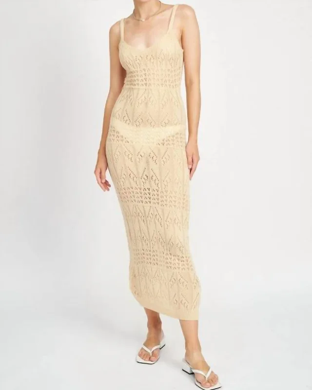 Boho Sol Dress In Natural | Natural