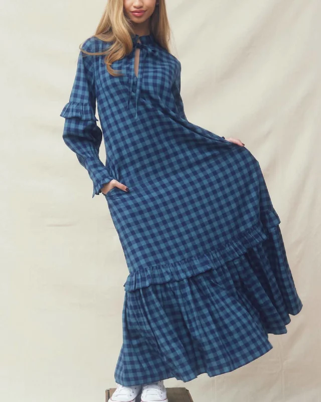 Sophia Dress in Blue/Black | Blue/Black
