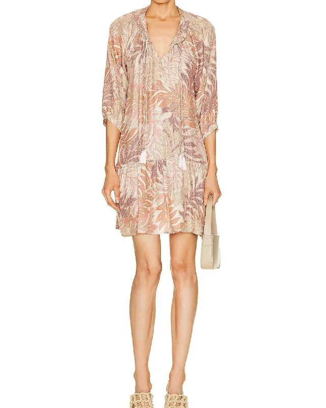 Stevie Dress in Jungle Print Clay | Jungle Print Clay