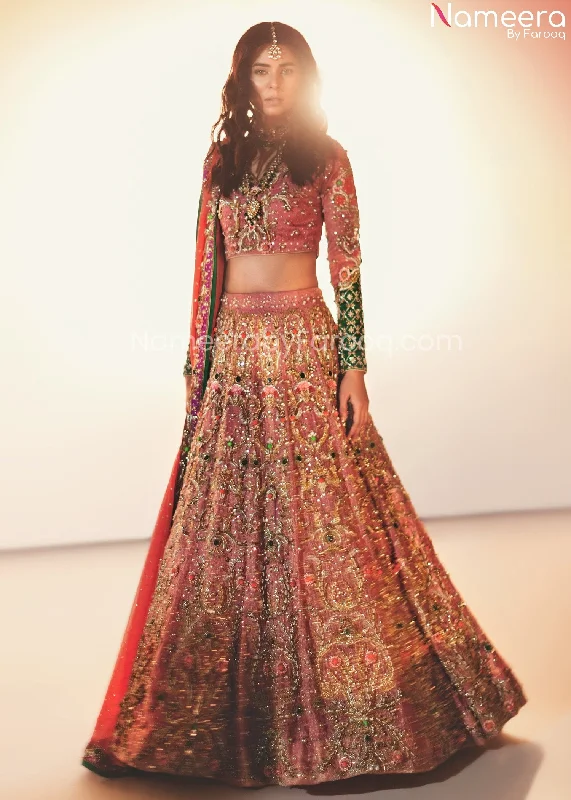 Embroidered Pakistani Lehenga Dress for Wedding #BB272