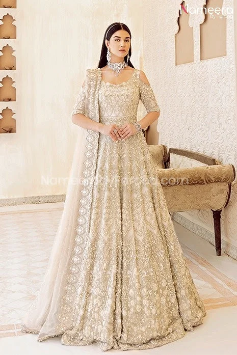 Latest Off White Dress in Maxi Style Online 2021 #BB248