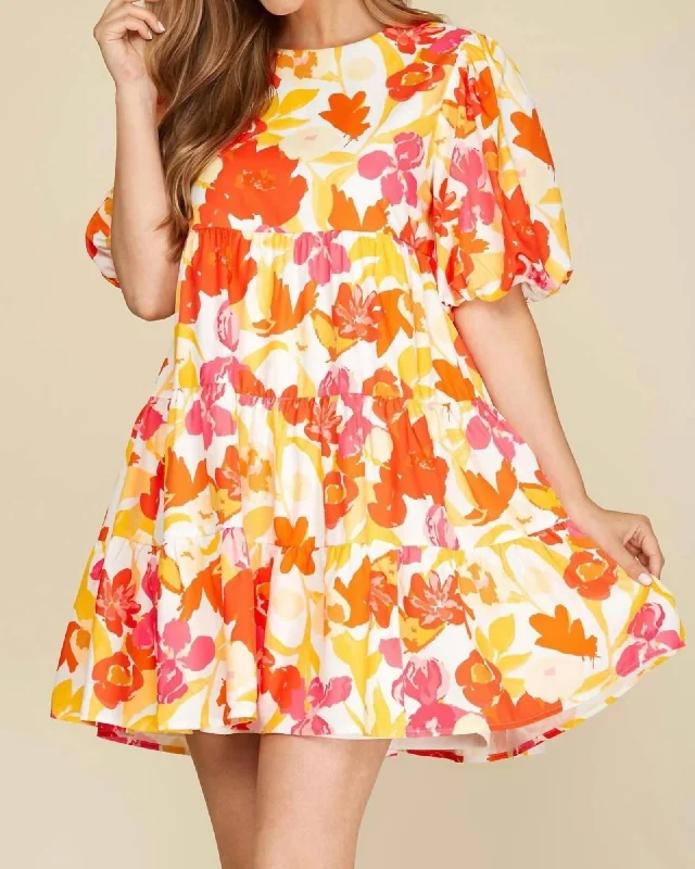 Embrace Your Beauty Dress In Orange Multi | Orange Multi