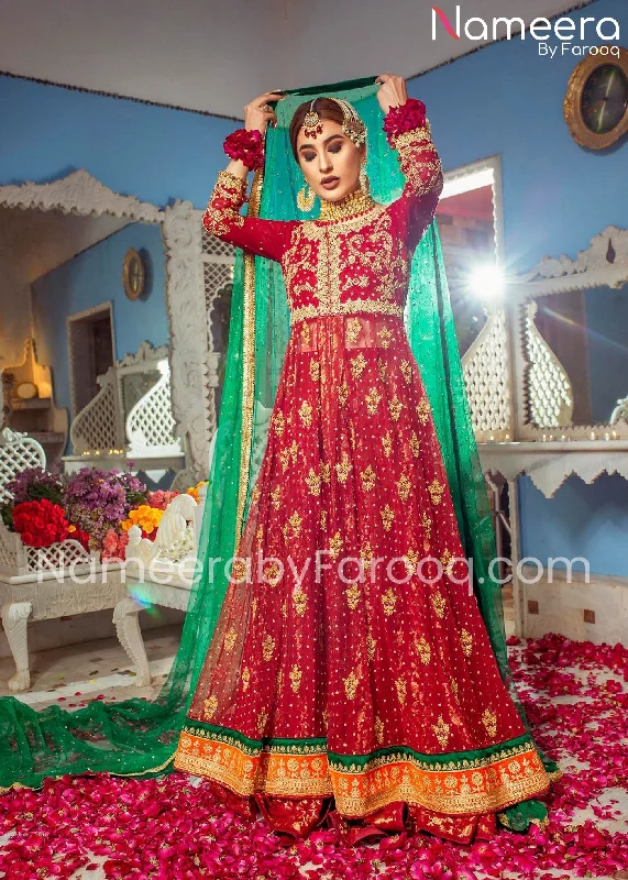 Pretty Pakistani Bridal Mehndi Dresses Online UK #BN214