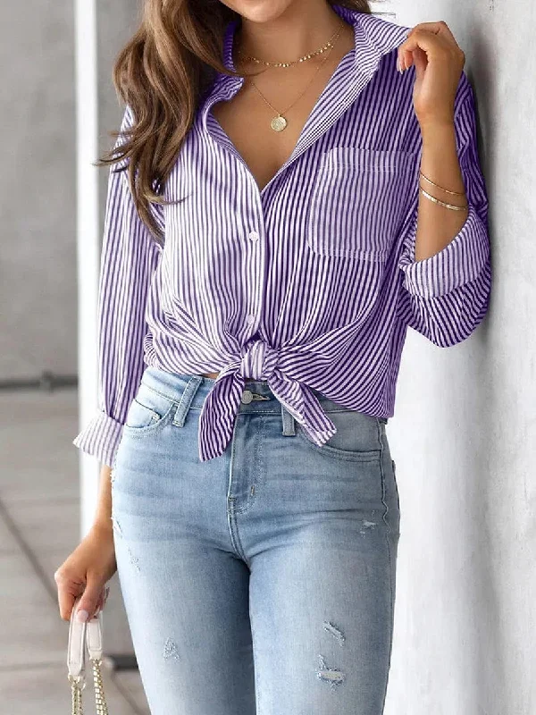 Floral Print Puff Half Sleeves Blouse