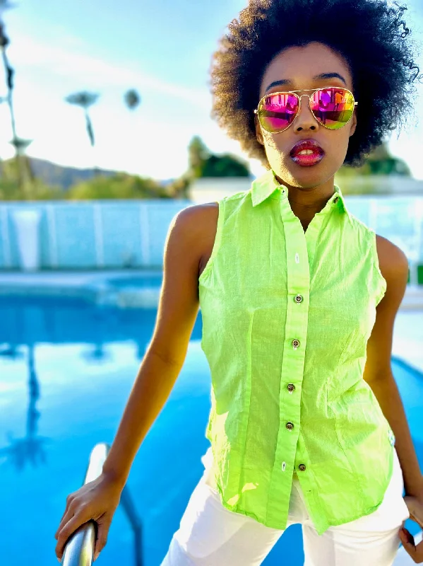hot lime blouse SVS Soft Knit Blouse