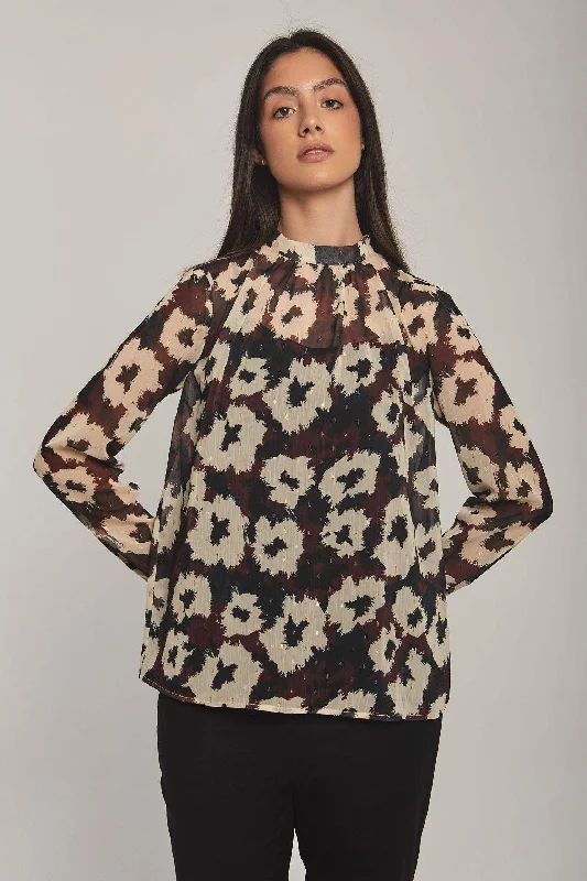Blouse Satin Drape Blouse