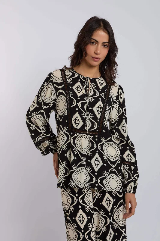 Blouse Semi-Sheer Blouse