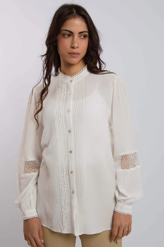 Blouse Pleated Collar Blouse