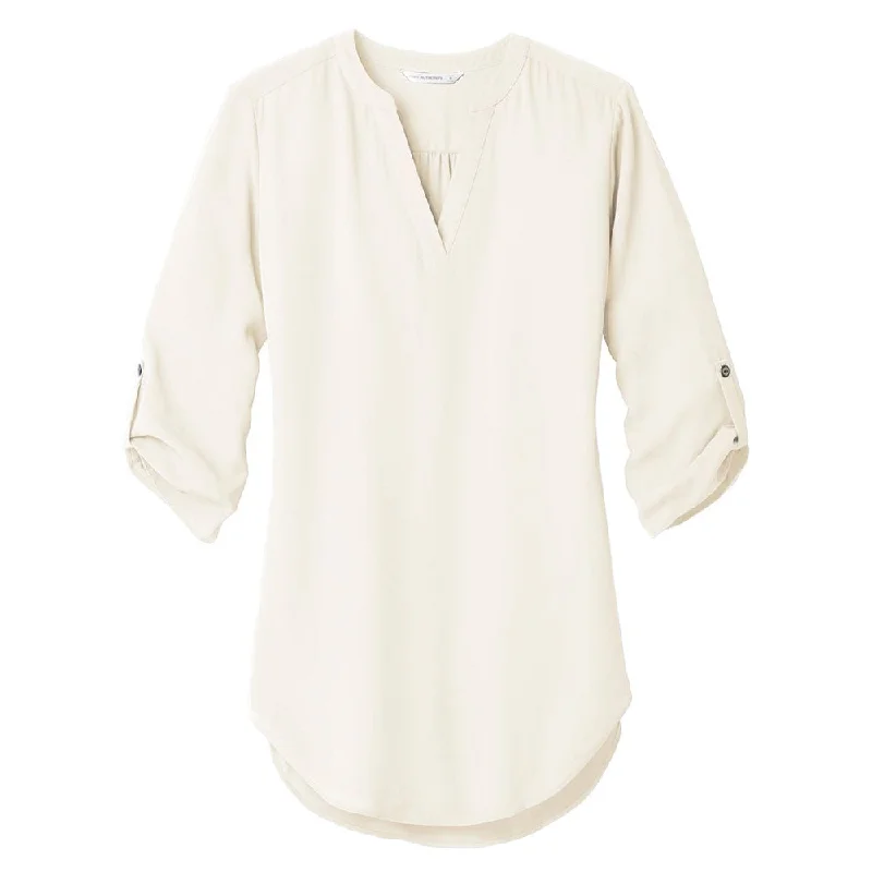 Port Authority® Ladies 3/4-Sleeve Tunic Blouse Subtle Shimmer Blouse