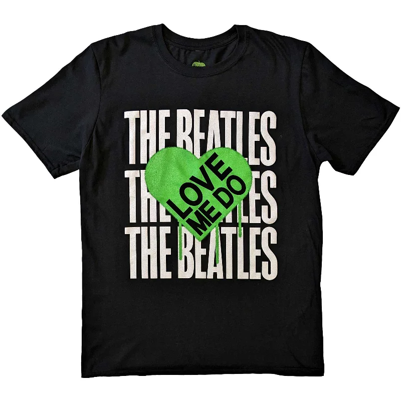 The Beatles | Official Band T-Shirt | Love Me Do Graffiti Heart Collared T-Shirt Boat Neck A-Line The Beatles | Official Band T-Shirt | Love Me Do Graffiti Heart Collared T-Shirt Boat Neck A-Line