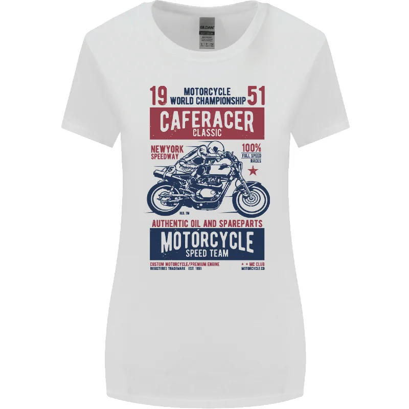 Biker Cafe Racer 1951 Motorbike Motorcycle Womens Wider Cut T-Shirt Jersey Fabric Tulle Fabric Batik Fabric Biker Cafe Racer 1951 Motorbike Motorcycle Womens Wider Cut T-Shirt Jersey Fabric Tulle Fabric Batik Fabric