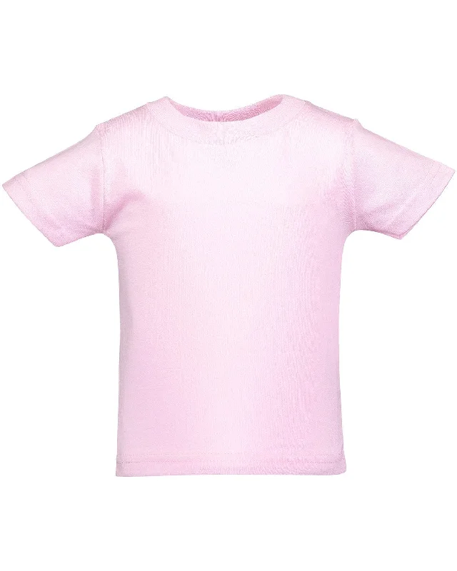 Rabbit Skins Infant T-Shirt | Pink Plaid T-Shirt Polka Dot Checkered