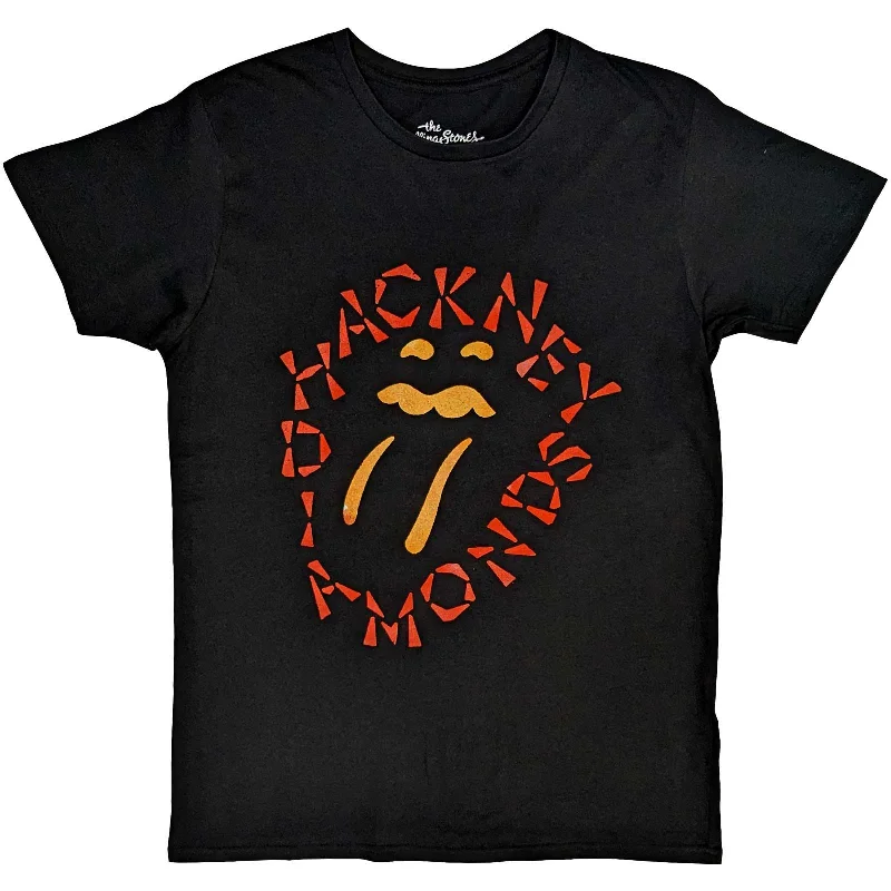 The Rolling Stones | Official Band T-Shirt | Hackney Diamonds Negative Tongue Chenille Blend Fleece Blend Nylon Blend