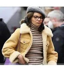 Batgirl 2022 Barbara Gordon Shearling Jacket Terry Blend Velvet Blend Canvas Blend