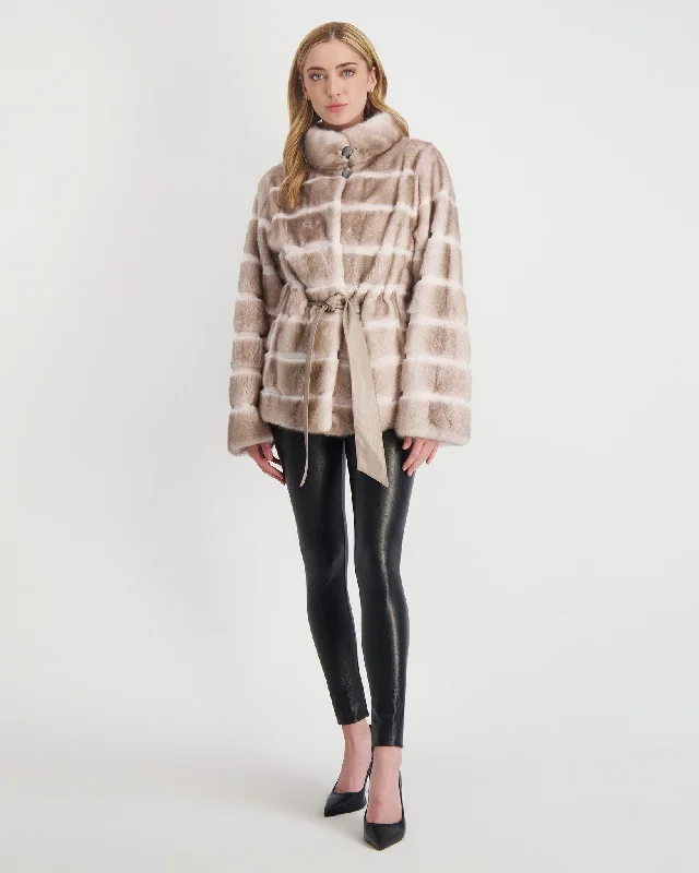 Mink Jacket Terry Blend Velvet Blend Canvas Blend