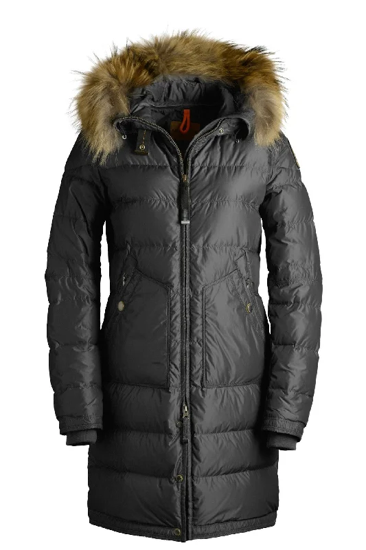 Parajumpers LIGHT LONG BEAR Jacket - ASPHALT - Womens Zippered Front Buttoned Front Snap Front Parajumpers LIGHT LONG BEAR Jacket - ASPHALT - Womens Zippered Front Buttoned Front Snap Front