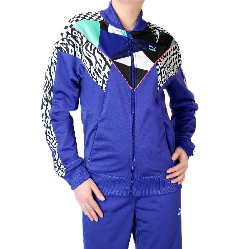 Puma Clash Track Jacket - Spectrum Blue - Womens Thin T-Shirt Open Front Quick Dry