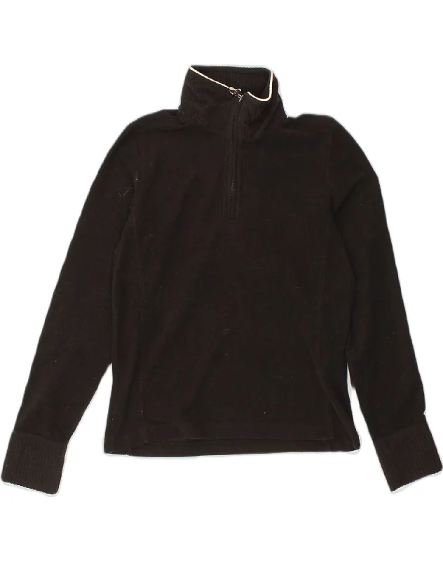 CHAMPION Womens Easy Fit Zip Neck Fleece Jumper UK 8 Small Black Polyester Tailored Straight A-Line CHAMPION Womens Easy Fit Zip Neck Fleece Jumper UK 8 Small Black Polyester Tailored Straight A-Line