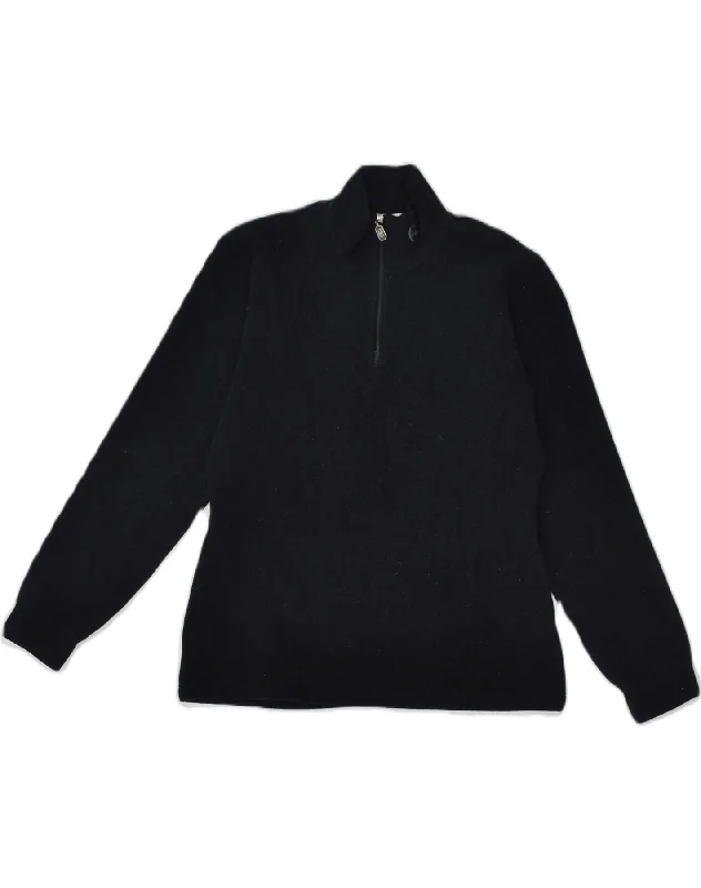 CONTE OF FLORENCE Womens Zip Neck Fleece Jumper UK 12 Medium Black Faux Fur Fabric Real Fur Fabric Shearling Fabric CONTE OF FLORENCE Womens Zip Neck Fleece Jumper UK 12 Medium Black Faux Fur Fabric Real Fur Fabric Shearling Fabric
