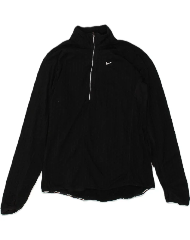 NIKE Womens Dri Fit Zip Neck Fleece Jumper UK 14 Large Black Wool Fabric Cashmere Fabric Tweed Fabric NIKE Womens Dri Fit Zip Neck Fleece Jumper UK 14 Large Black Wool Fabric Cashmere Fabric Tweed Fabric