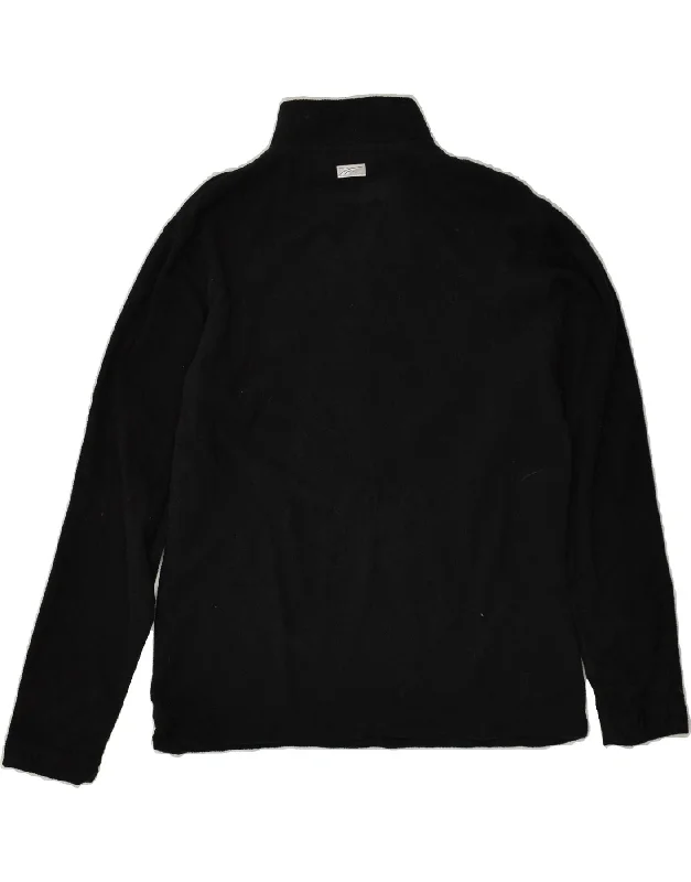 REEBOK Womens Zip Neck Fleece Jumper UK 14 Medium Black Polyester Wool Sweater Cotton Sweater Cashmere Sweater REEBOK Womens Zip Neck Fleece Jumper UK 14 Medium Black Polyester Wool Sweater Cotton Sweater Cashmere Sweater