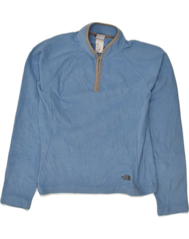 THE NORTH FACE Womens Fleece Jumper UK 14 Medium Blue Polyester Seamless Knitted Crochet THE NORTH FACE Womens Fleece Jumper UK 14 Medium Blue Polyester Seamless Knitted Crochet