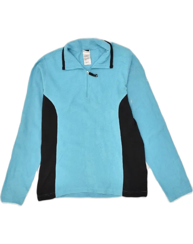 THE NORTH FACE Womens Zip Neck Fleece Jumper UK 14 Large Blue Polyester Nylon Fabric Polyester Fabric Spandex Fabric THE NORTH FACE Womens Zip Neck Fleece Jumper UK 14 Large Blue Polyester Nylon Fabric Polyester Fabric Spandex Fabric