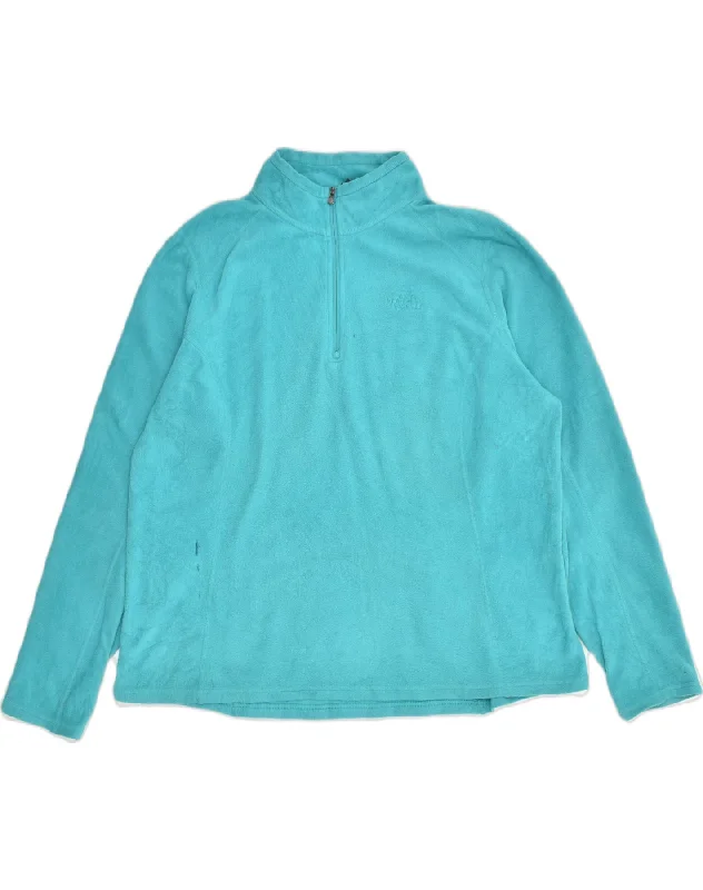 THE NORTH FACE Womens Zip Neck Fleece Jumper UK 18 XL Blue Polyester Layered Multi-layer Single Layer THE NORTH FACE Womens Zip Neck Fleece Jumper UK 18 XL Blue Polyester Layered Multi-layer Single Layer