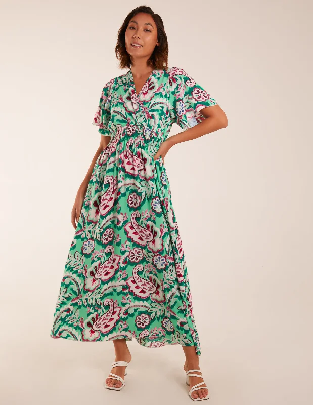 Oversized Paisley A Line Maxi Dress Stylish Boho Chic Maxi Dress