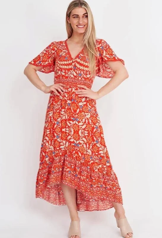 WHIMSICAL Maxi Dress Fashionable Printed Maxi Dress