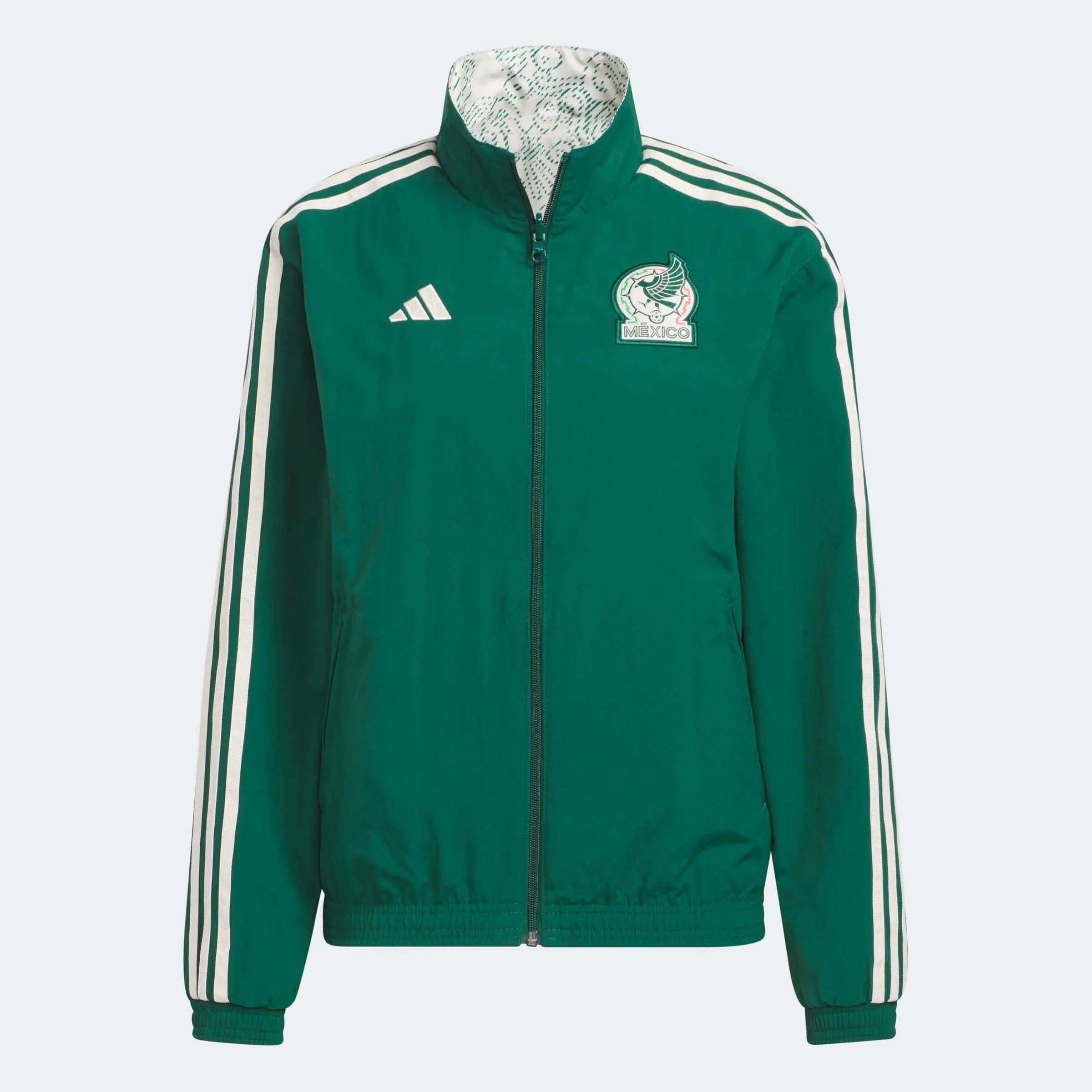 adidas 2022-23 Mexico Women's Anthem Jacket Green Print Jacket Jacquard Jacket Patchwork Jacket adidas 2022-23 Mexico Women's Anthem Jacket Green Print Jacket Jacquard Jacket Patchwork Jacket