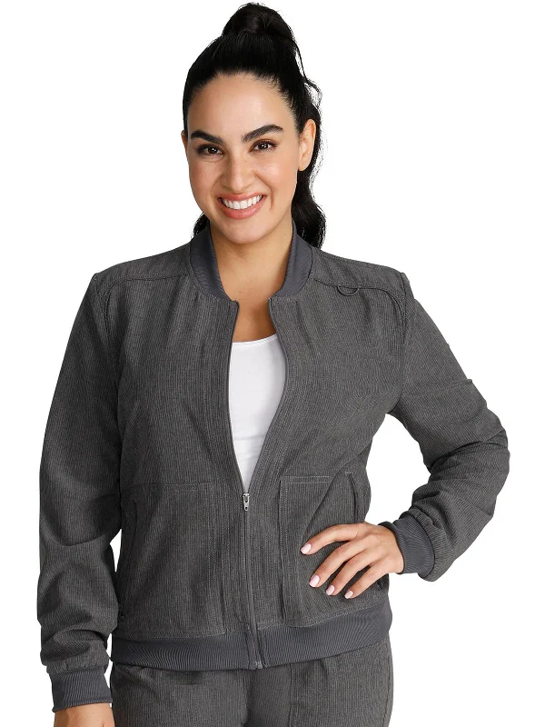 Cherokee - Women's Zip Front Bomber Jacket Plaid Jacket Tartan Jacket Houndstooth Jacket Cherokee - Women's Zip Front Bomber Jacket Plaid Jacket Tartan Jacket Houndstooth Jacket