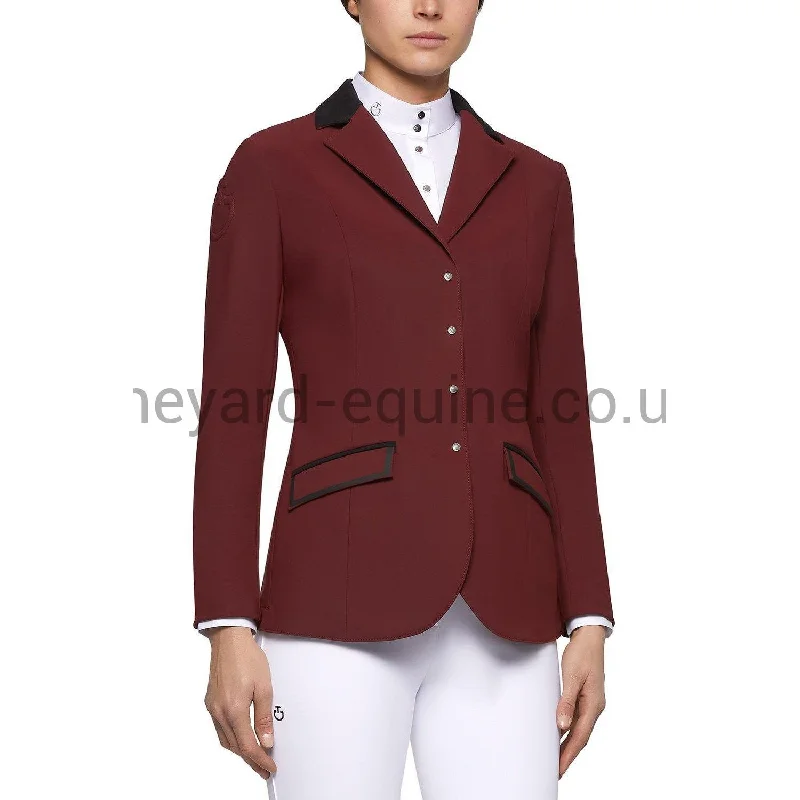 Cavalleria Toscana Competition Jacket - Tech Knit Zip Lightweight Burgundy Denim Fabric Leather Fabric Suede Fabric Cavalleria Toscana Competition Jacket - Tech Knit Zip Lightweight Burgundy Denim Fabric Leather Fabric Suede Fabric