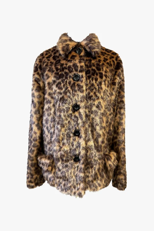 Faux Fur Leopard Jacket Wool Fabric Cashmere Fabric Tweed Fabric