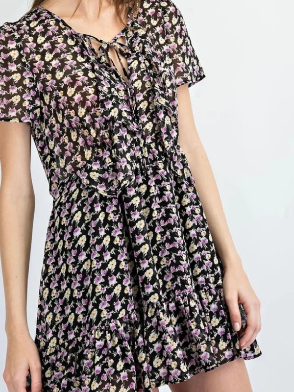 Baby Doll Ruffle Mini Dress Cozy Cotton Mini Dress