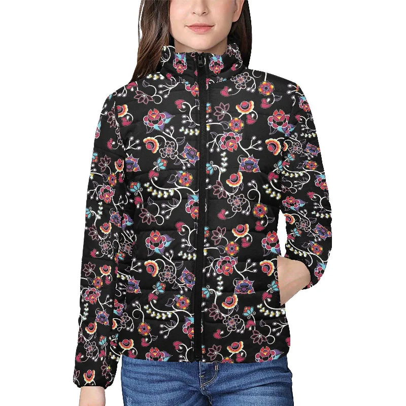 Floral Danseur Women's Stand Collar Padded Jacket Tailored Jacket Straight Jacket A-Line Jacket Floral Danseur Women's Stand Collar Padded Jacket Tailored Jacket Straight Jacket A-Line Jacket