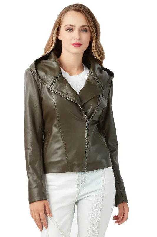 Jessica Green Biker Leather Jacket With Hood For Women V-Neck Jacket Boat Neck Jacket Square Neck Jacket Jessica Green Biker Leather Jacket With Hood For Women V-Neck Jacket Boat Neck Jacket Square Neck Jacket