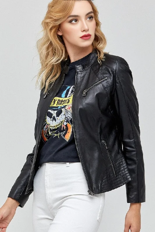 Lucy Stylish Biker Jacket For Women One-Shoulder Jacket Off-the-Shoulder Jacket Asymmetrical Jacket Lucy Stylish Biker Jacket For Women One-Shoulder Jacket Off-the-Shoulder Jacket Asymmetrical Jacket