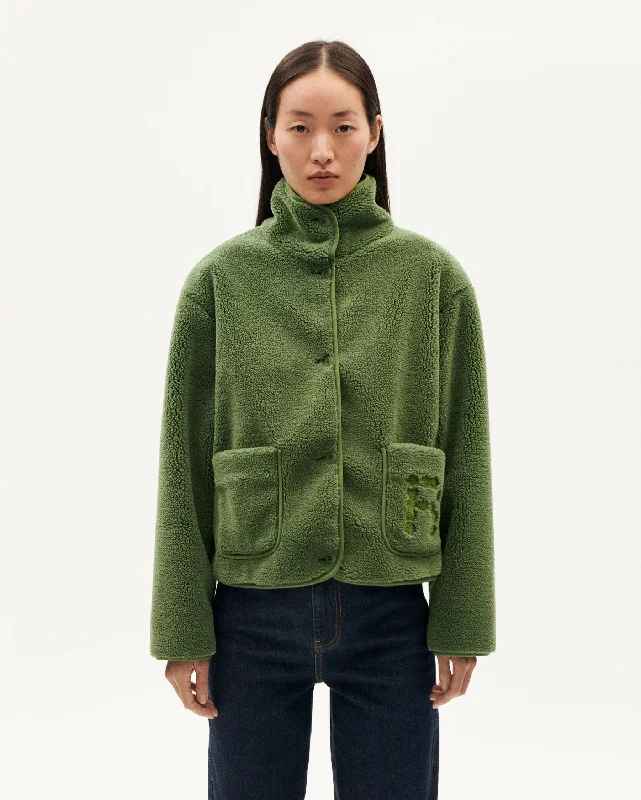 Kourtney Fleece Jacket Green Chenille Jacket Brocade Jacket Lace Jacket