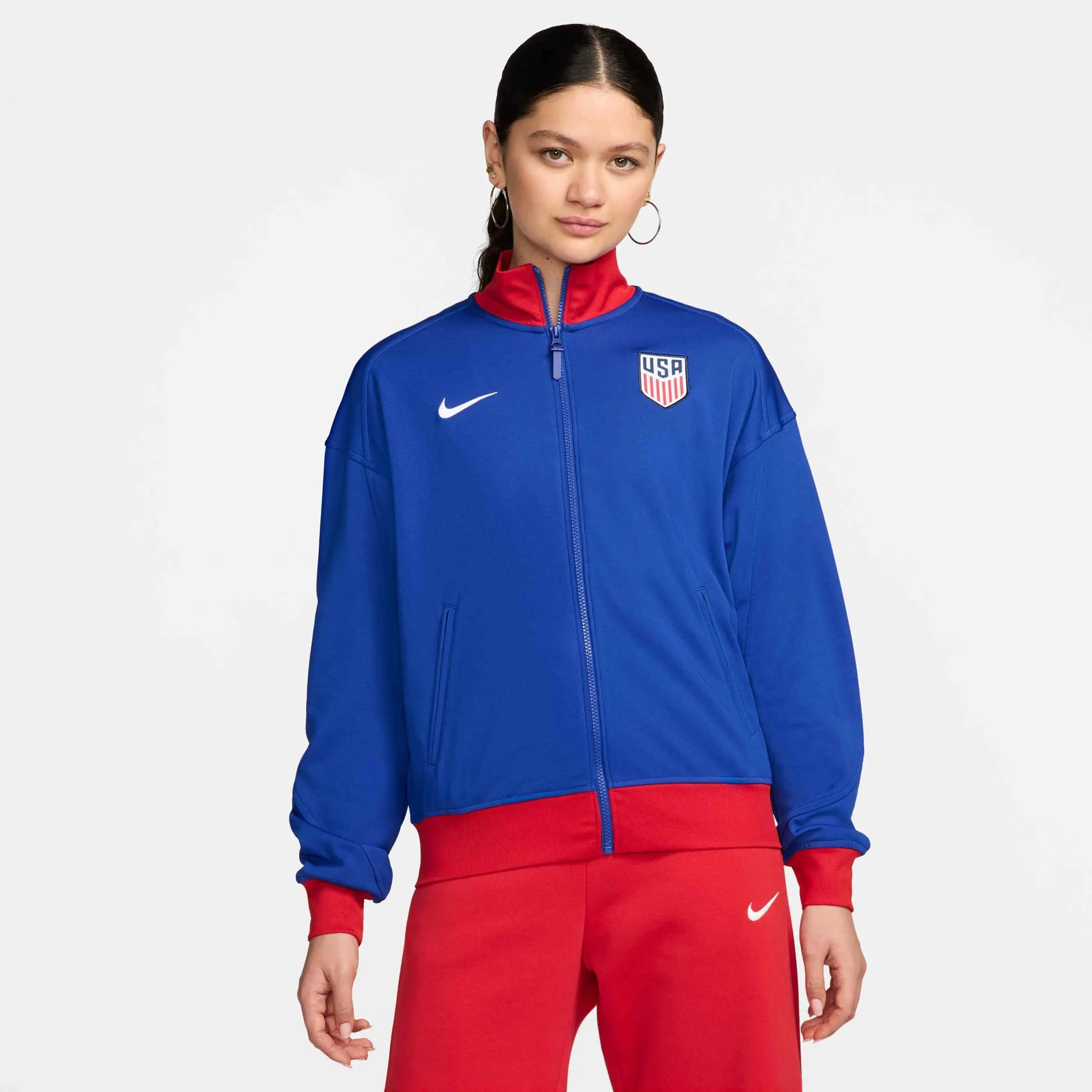 Nike 2024-25 USA Women's Dri-Fit Anthem Jacket Fleece Fabric Down Fabric Feather Fabric Nike 2024-25 USA Women's Dri-Fit Anthem Jacket Fleece Fabric Down Fabric Feather Fabric