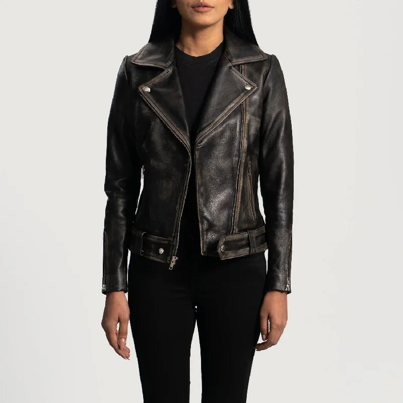 Rumy Distressed Brown Leather Biker Jacket Ribbed Jacket Pleated Jacket Ruffled Jacket Rumy Distressed Brown Leather Biker Jacket Ribbed Jacket Pleated Jacket Ruffled Jacket