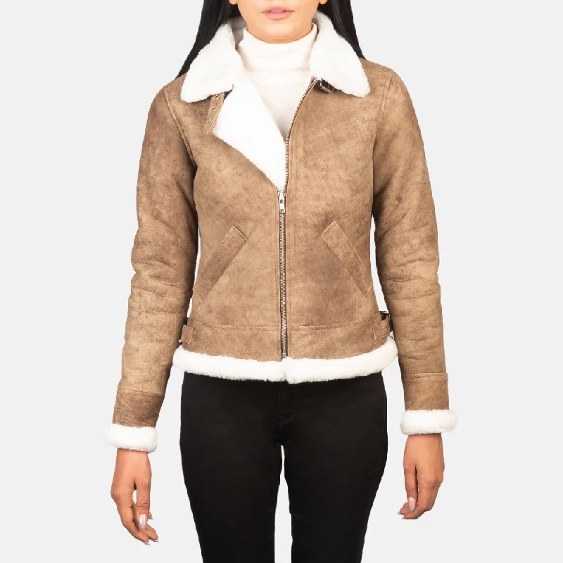 Sherilyn B-3 Distressed Brown Leather Bomber Jacket Chenille Jacket Brocade Jacket Lace Jacket