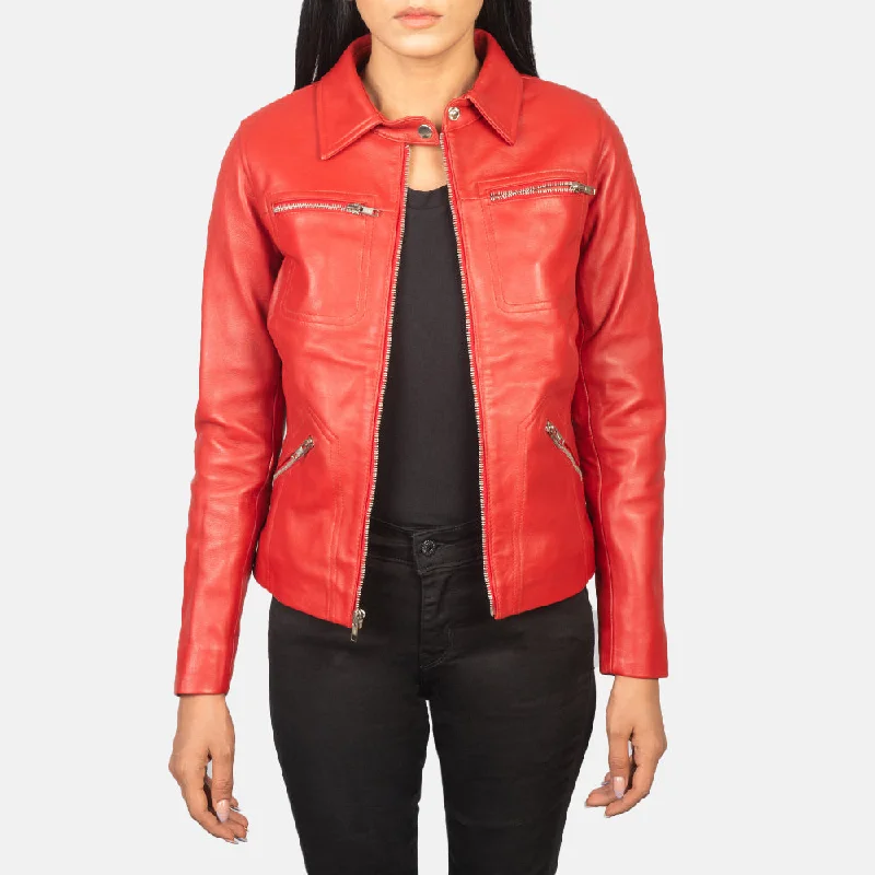 Tomachi Red Leather Jacket Denim Jacket Leather Jacket Suede Jacket