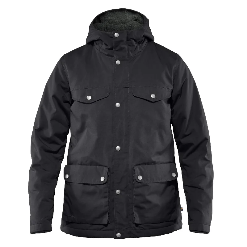 Womens Greenland Winter Jacket - Black Welt Pockets Slit Pockets Flap Pockets